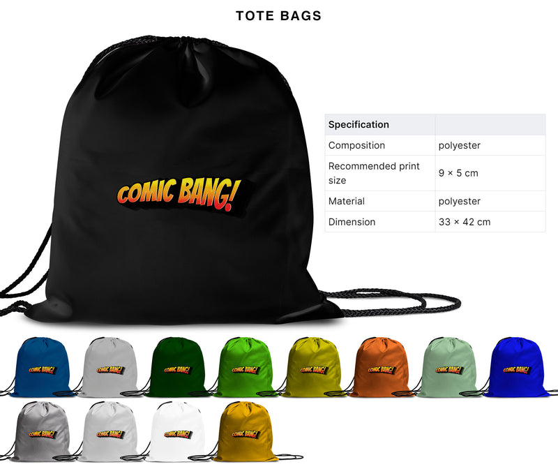 Comic Bang Text Style | Create Your Own - Custom text shirts | Custom text totes, bags and accessories