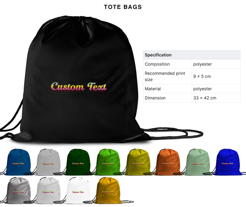 Colorful Sunset Text Style | Create Your Own - Custom text shirts, totes, bags and accessories