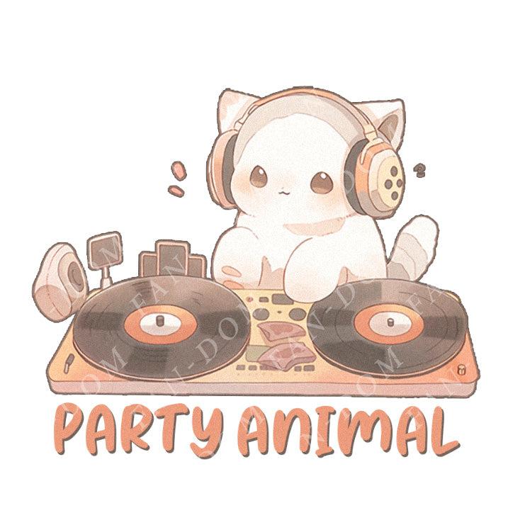 Party Animal - Dj Cat | Editable Text - Custom text shirts, totes and bags