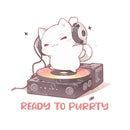 Ready To Purrty - Dj Cat | Editable Text - Custom text shirts, totes and bags