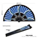 Blue Ninja Blades Cosplay Bamboo hand fan