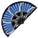 Blue Ninja Blades Cosplay Bamboo hand fan