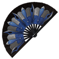 Kitana Cosplay Blue hand fan Kitana Weapon Halloween Costume | Hand Fan foldable bamboo gifts Festival accessories Rave handheld event