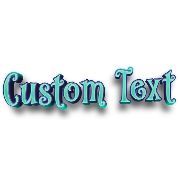 Neon Blue Spooky Text Style | Create Your Own - Custom text shirts, totes, bags and accessories