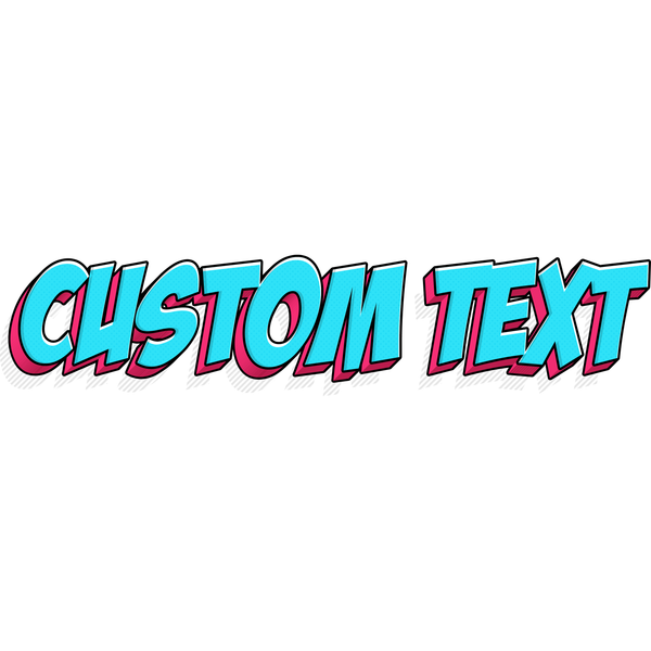 Cyan Hype Text Style | Create Your Own - Custom text shirts, totes, bags and accessories