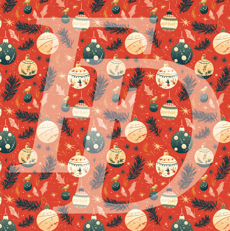 Cute Christmas Balls Pattern 1 - Over-all print t-shirt