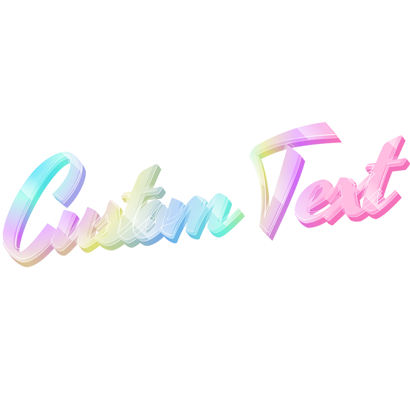 Hologram Text Style | Create Your Own - Custom text shirts, totes, bags and accessories