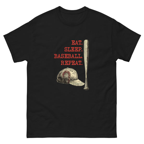 Vintage Eat sleep baseball repeat 8 - Unisex classic tee