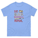 Retro Vintage Eat sleep baseball repeat 9 - Unisex classic tee
