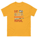 Retro Vintage Eat sleep baseball repeat 9 - Unisex classic tee