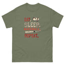 Retro Vintage Eat sleep baseball repeat 9 - Unisex classic tee