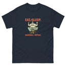Funny Eat sleep baseball repeat 6 - Unisex classic tee