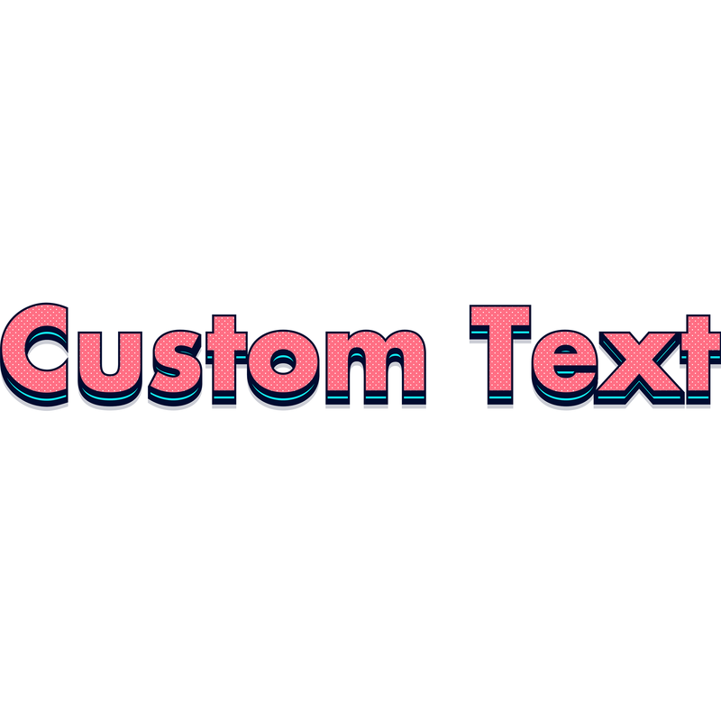 Pop Retro Text Style | Create Your Own - Custom text shirts, totes, bags and accessories