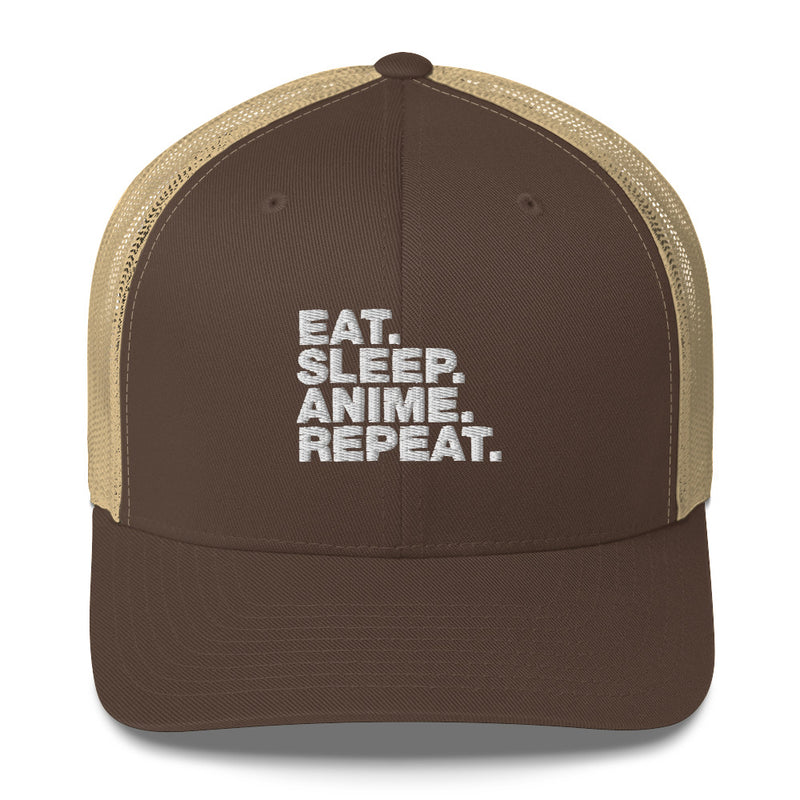 Eat Sleep Anime Repeat. - Trucker Cap