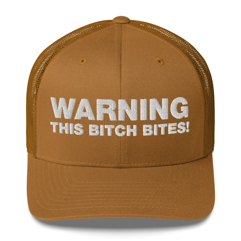 Warning This Bitch Bites! - Trucker Cap