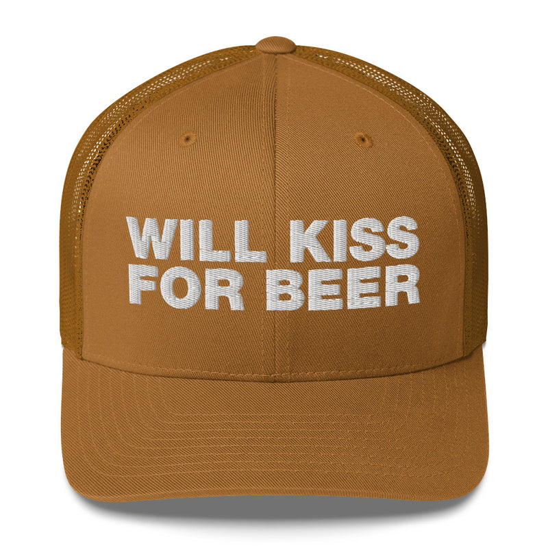 Will kiss for beer - Trucker Cap