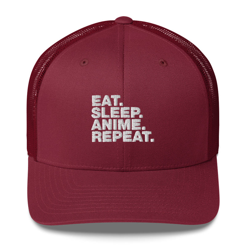 Eat Sleep Anime Repeat. - Trucker Cap