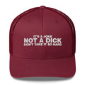 It's A Joke Not A Dick Don't Take It So Hard - Trucker Cap