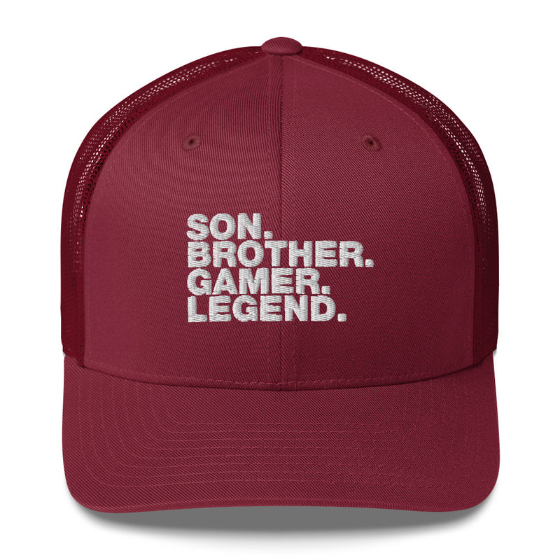 Son. Brother. Gamer. Legend. - Trucker Cap