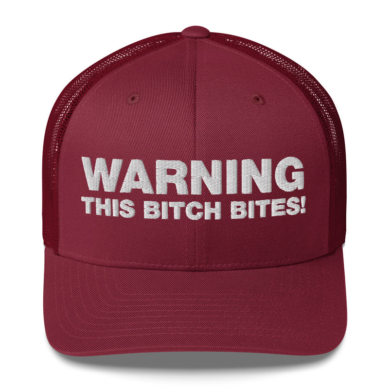 Warning This Bitch Bites! - Trucker Cap