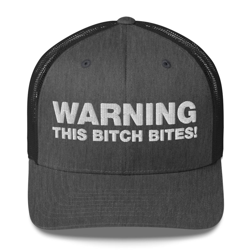 Warning This Bitch Bites! - Trucker Cap