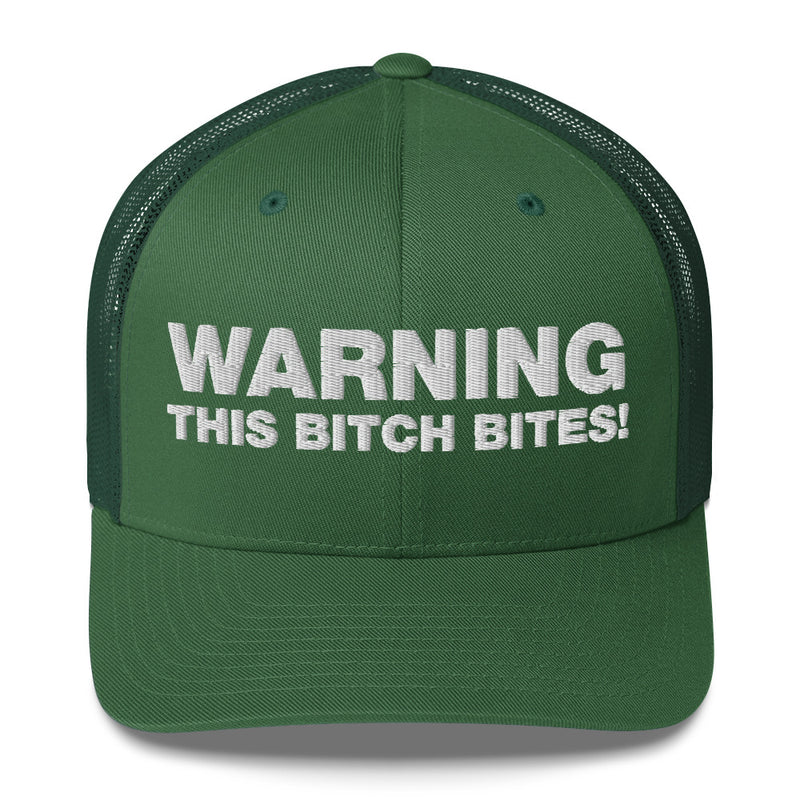 Warning This Bitch Bites! - Trucker Cap