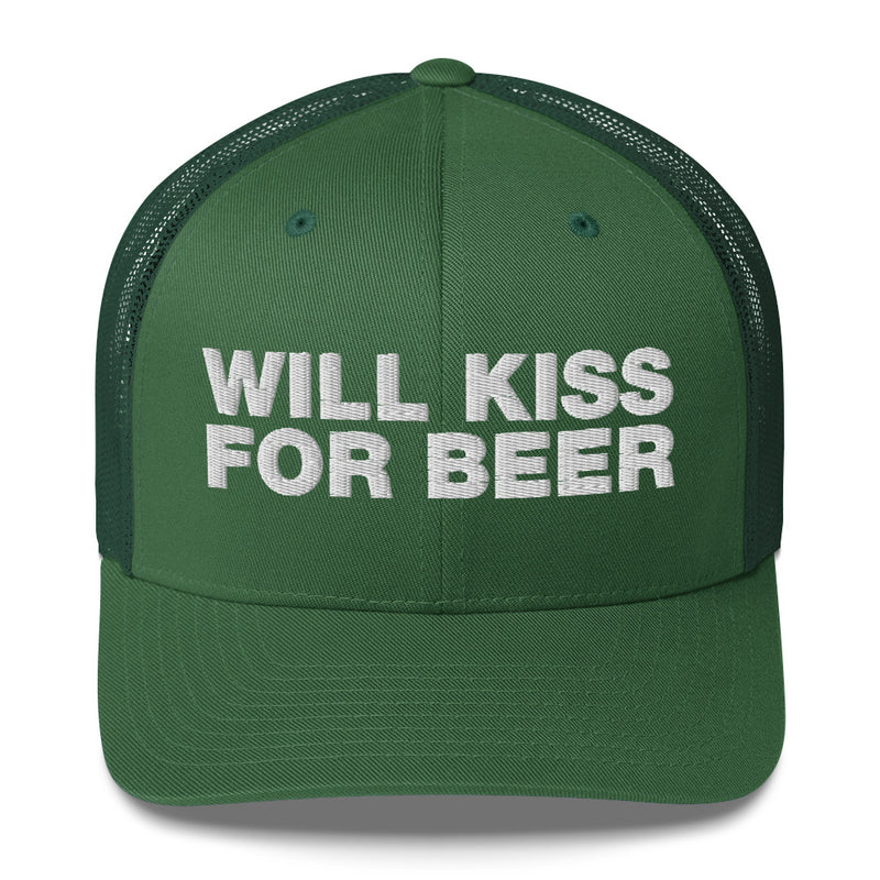 Will kiss for beer - Trucker Cap