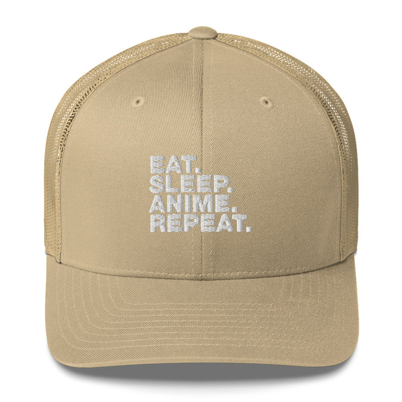 Eat Sleep Anime Repeat. - Trucker Cap