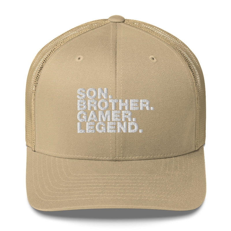 Son. Brother. Gamer. Legend. - Trucker Cap