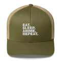 Eat Sleep Anime Repeat. - Trucker Cap