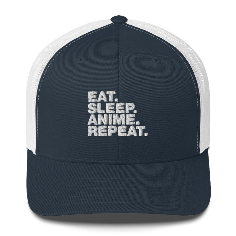 Eat Sleep Anime Repeat. - Trucker Cap