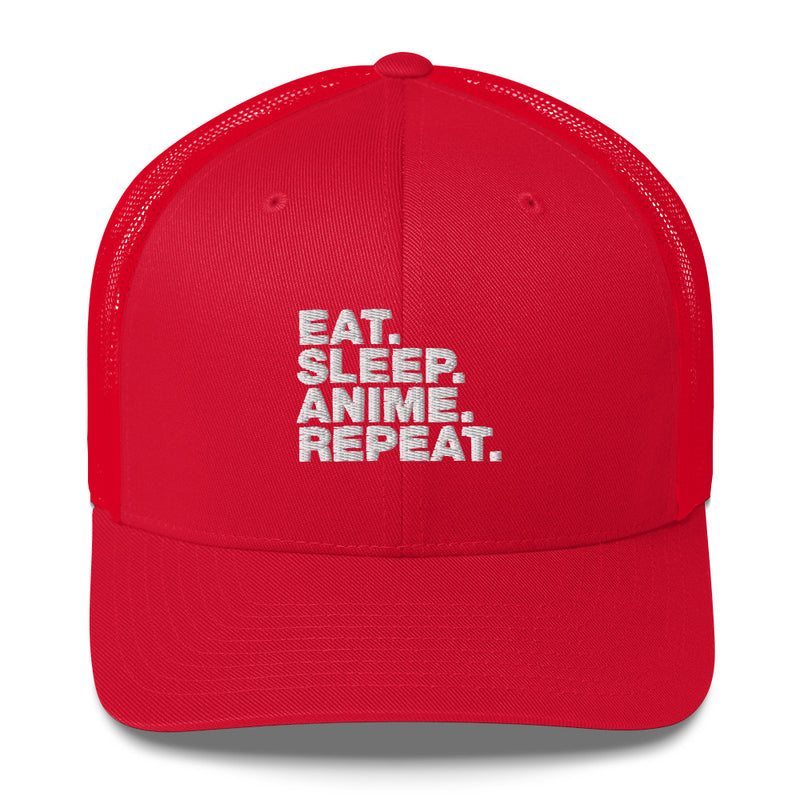 Eat Sleep Anime Repeat. - Trucker Cap