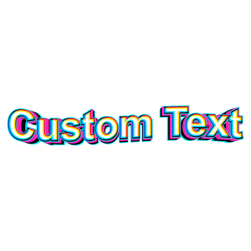 Retro Glitch Text Style | Create Your Own - Custom text shirts, totes, bags and accessories