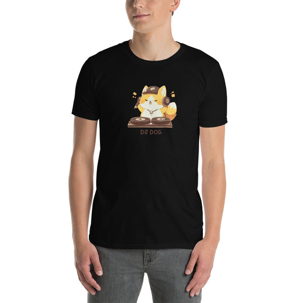 Cute Shiba Dog Dj | Short-Sleeve Unisex T-Shirt