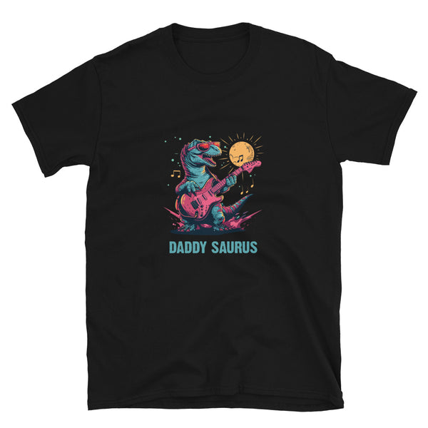 Daddy Saurus Playing Guitar - Short-Sleeve Unisex T-Shirt