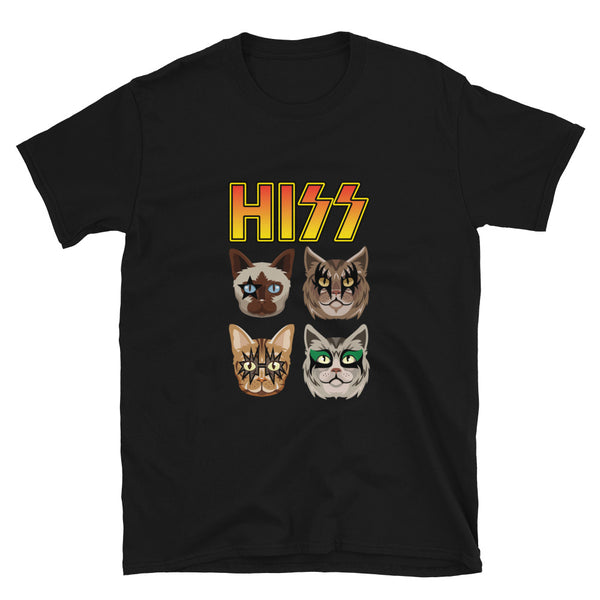 Hiss Cat Parody Kiss Band - Short-Sleeve Unisex T-Shirt