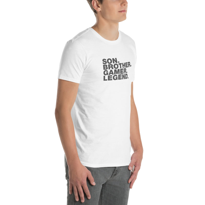 Son. Brother. Gamer. Legend. | Short-Sleeve Unisex T-Shirt