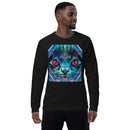 Rave Cat Unisex Organic Raglan Sweatshirt