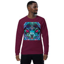 Rave Cat Unisex Organic Raglan Sweatshirt