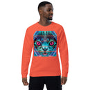 Rave Cat Unisex Organic Raglan Sweatshirt