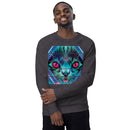 Rave Cat Unisex Organic Raglan Sweatshirt