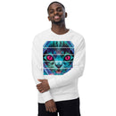 Rave Cat Unisex Organic Raglan Sweatshirt