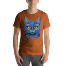 Blue Floral Cat Mandala | Unisex t-shirt