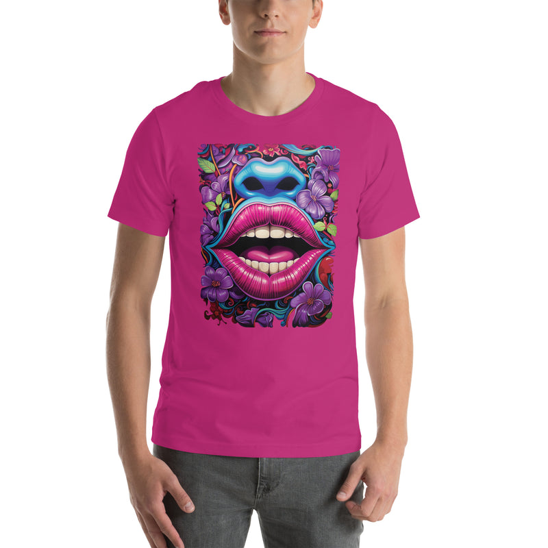 Floral Sexy Colorful Lips | Unisex t-shirt
