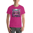 Floral Glossy Pink Lips | Unisex t-shirt