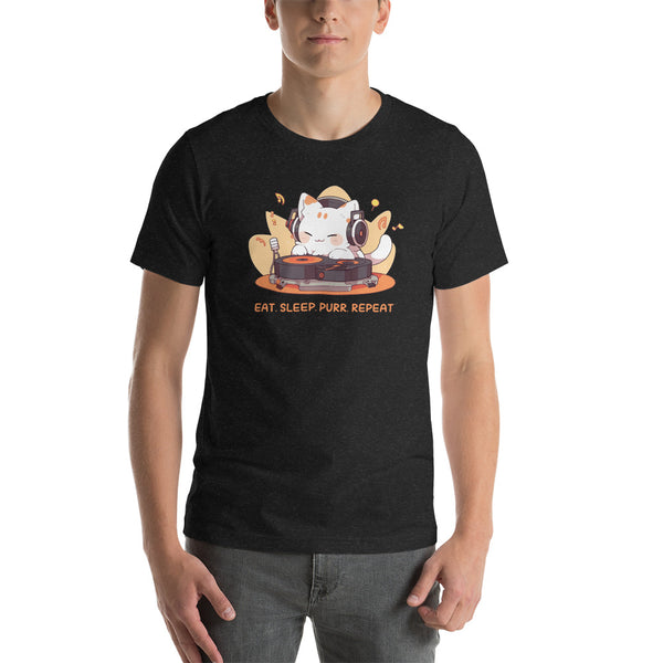 Eat Sleep Purr Repeat Cute Cat | Unisex t-shirt