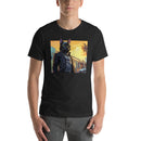 Black Cat In Leather Jacket | Unisex t-shirt