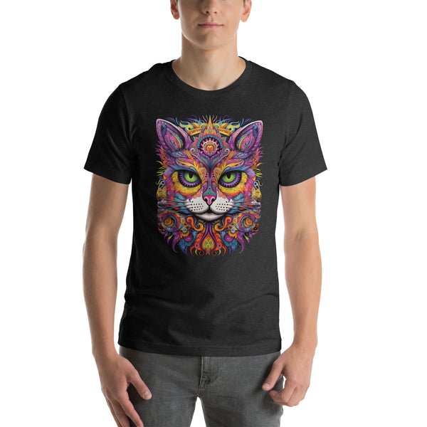 Colorful Cat Mandala Art | Unisex t-shirt