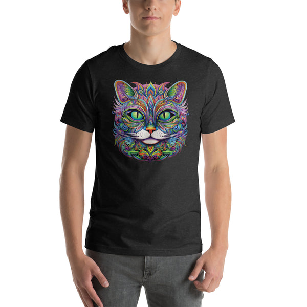 Psychedelic Mandala Cat Art | Unisex t-shirt