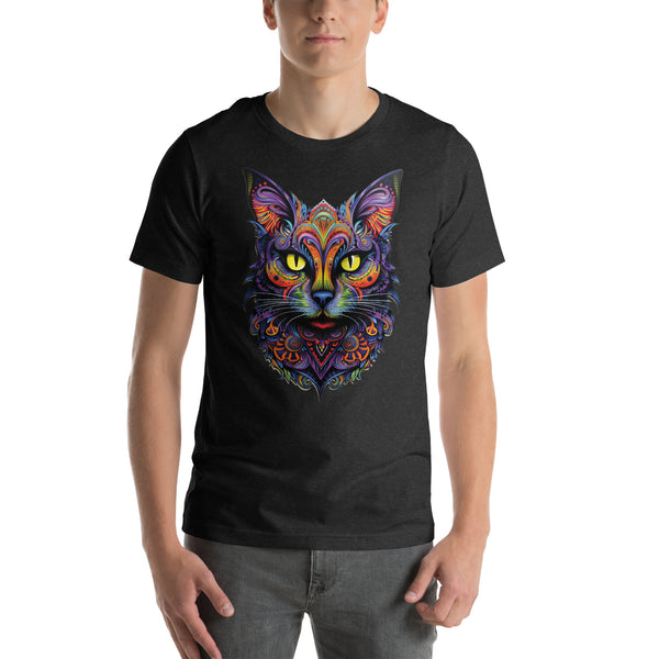Trippy Tribal Cat Art | Unisex t-shirt